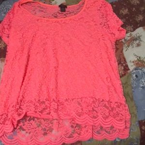 Coral pink top
